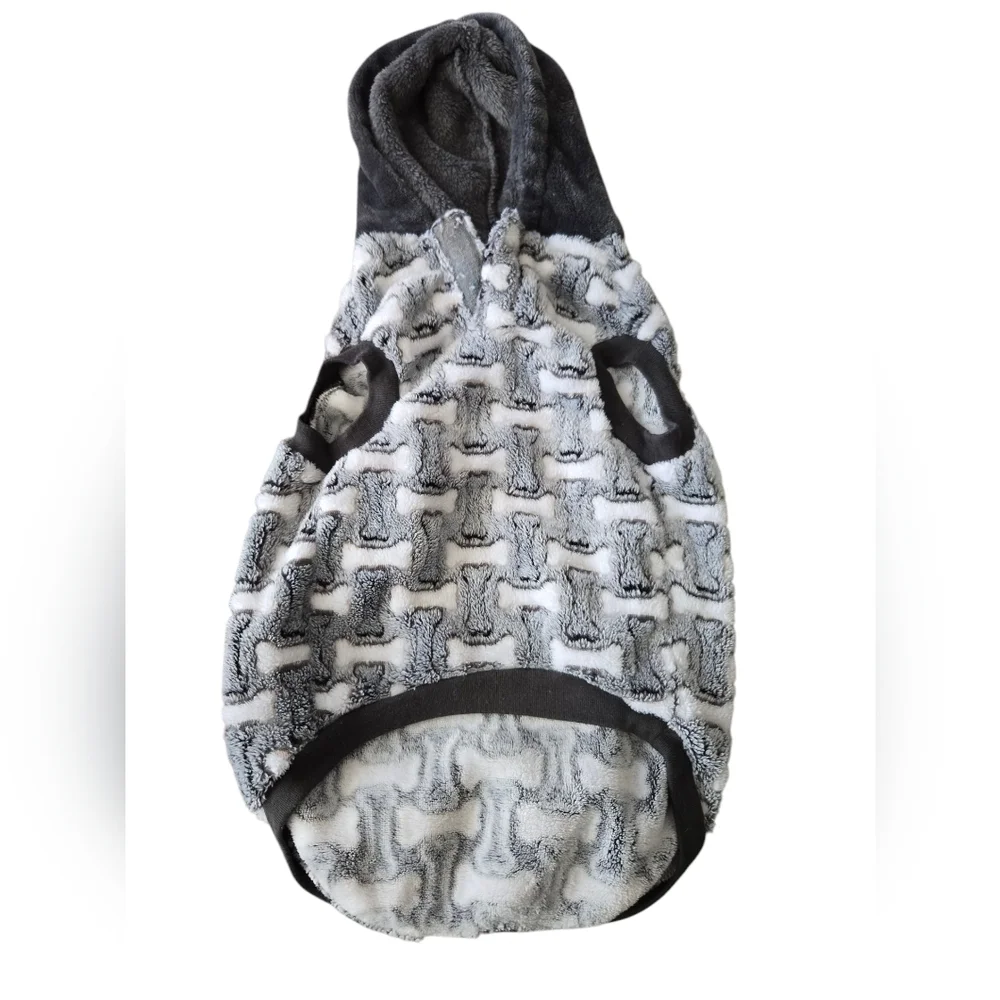Medium Festive Dog Sweaters - Red and Gray